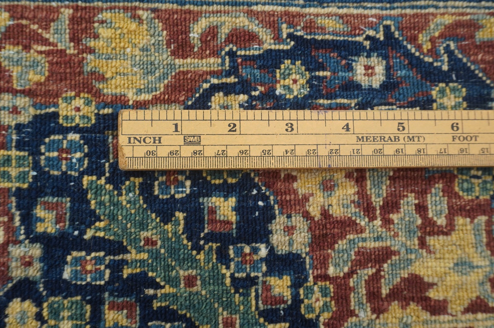 9×11 ft Navy Blue Turkish Hereke Hand Knotted Wool Oriental Rug