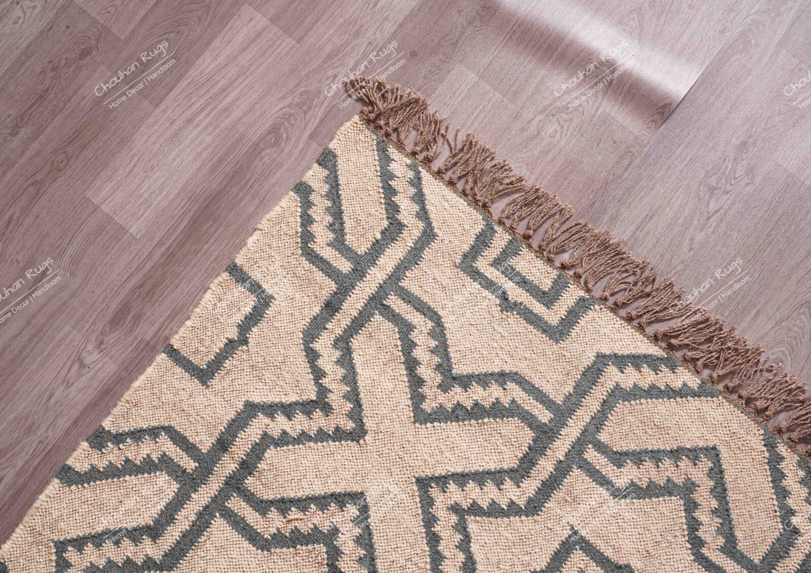 Vintage New Hand WovenWool Jute Turkish Kilim Flat Weave Area Rug Multicolor