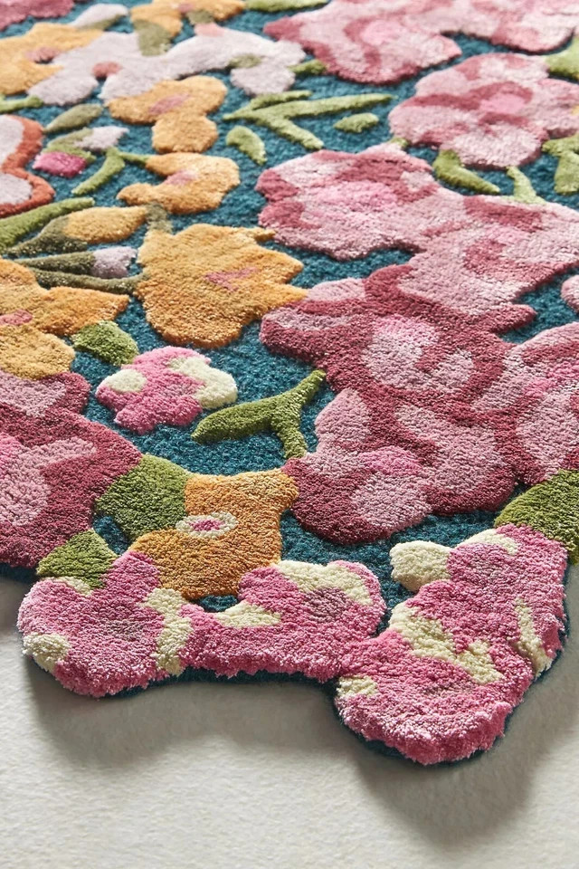 Cassia – Pink, Hand-Tufted Wool & Viscose Soft Area Rug Carpet