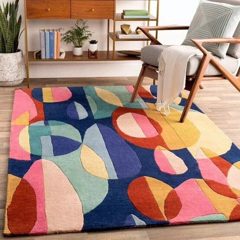 Bespoke Shaped Tufted Area Rugs for Bedroom Living Room Kitchen Dining Kids Room