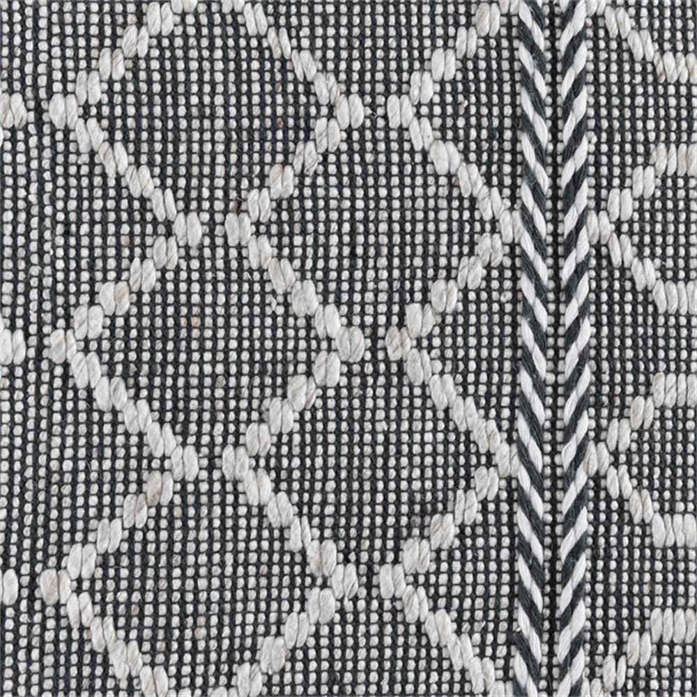 Pemberly Row 24 x 36″ Lattice Polyester Fabric Accent Rug in Gray/Ivory