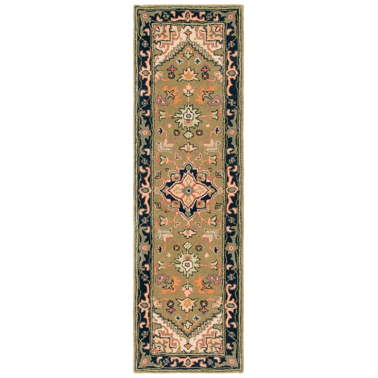 SAFAVIEH Heritage HG625Y Handmade Green /Light Brown Rug