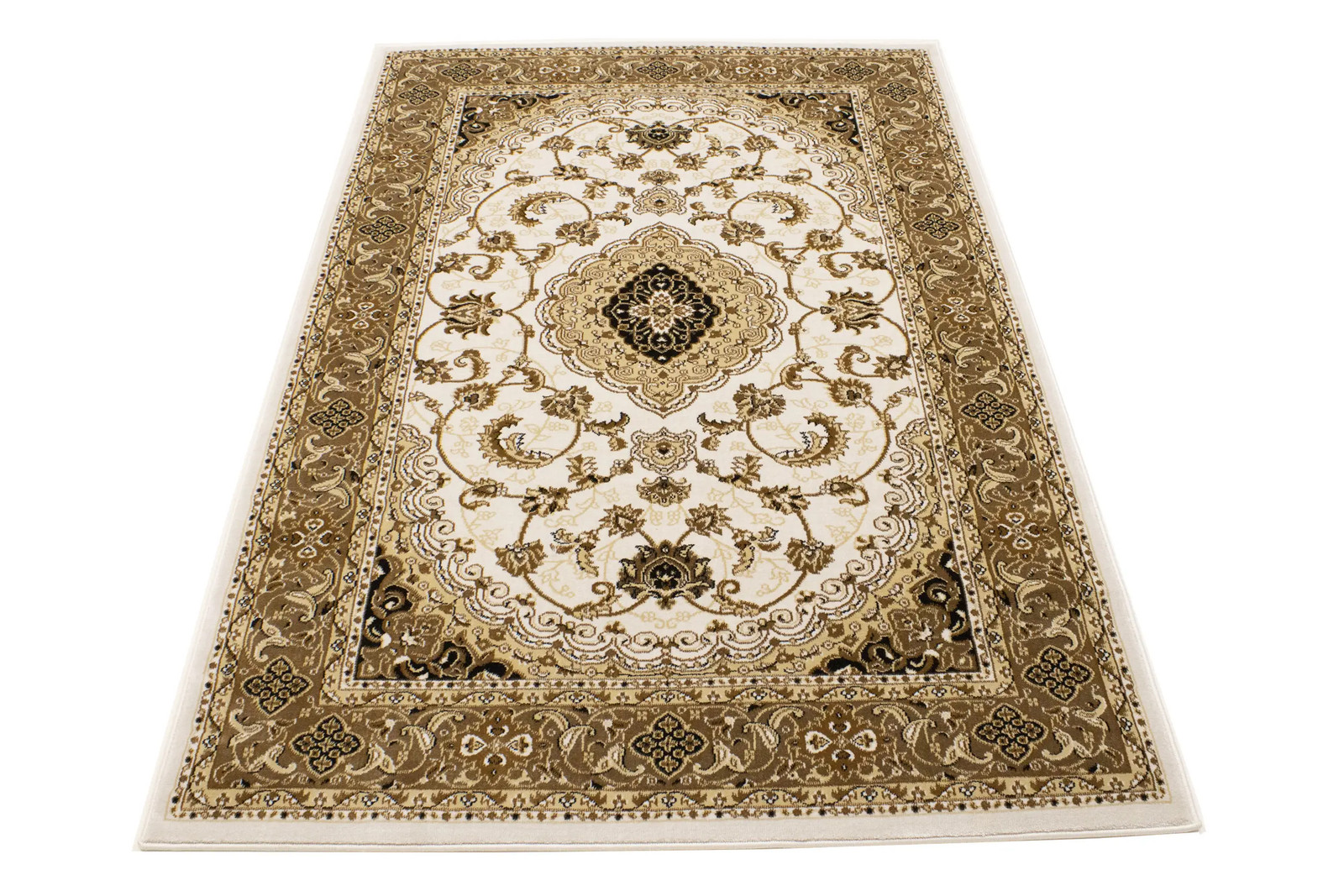 Classic Floral Design Ivory 4X6 Machine-Made Oriental Rug Foyer Decor Carpet