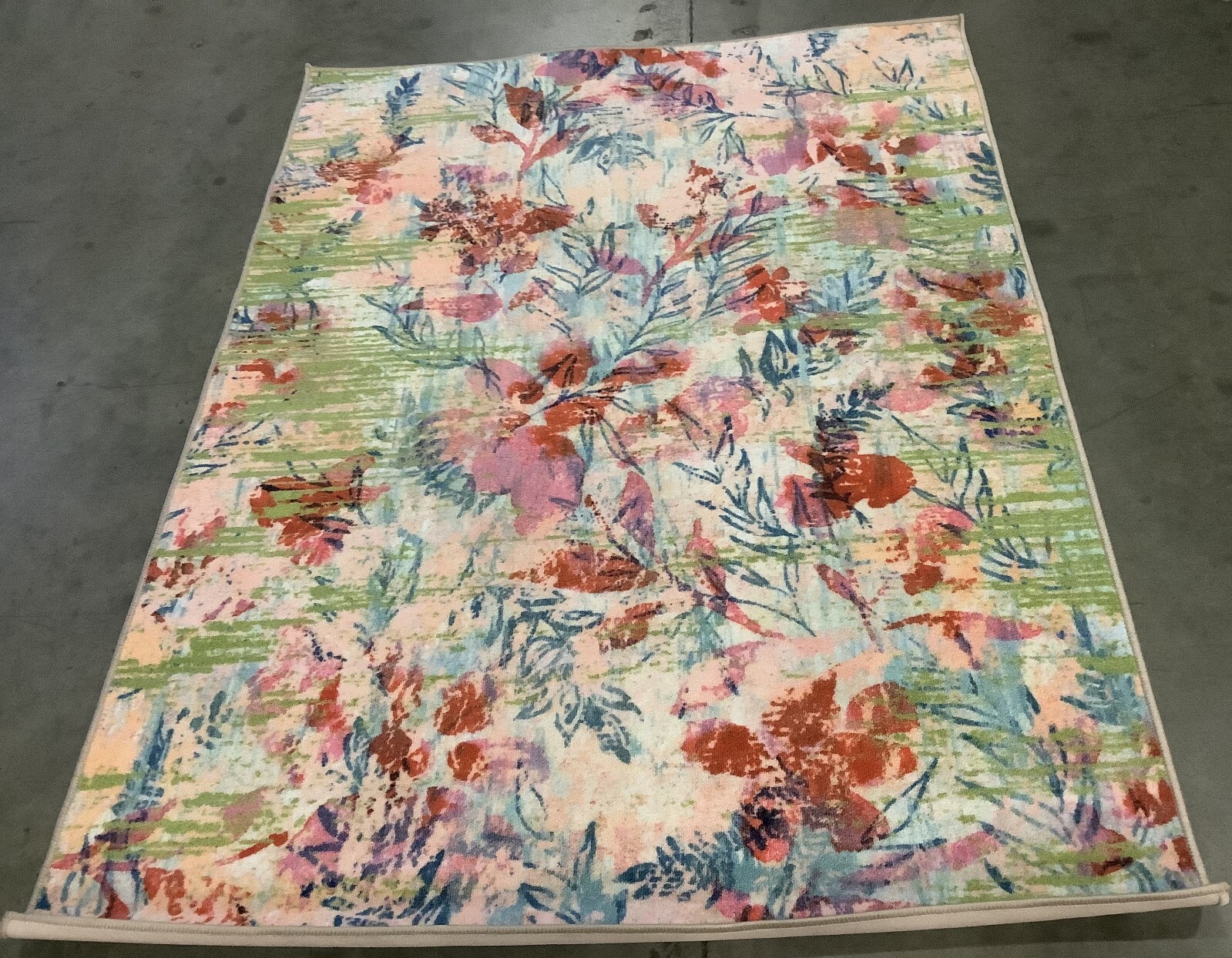 BLUE / BLUSH PINK 4′-4″ x 6′-0″ Flaw in Rug, Reduced Price 1172669081 PTB159M-4