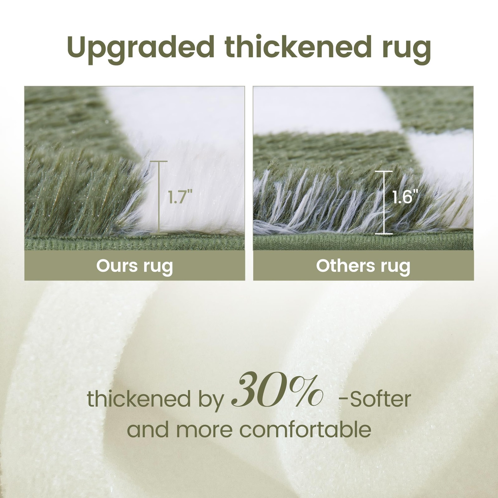 Super Soft Rug for Bedroom, 8×10 Ft Green and White Area Rug Classic Checkere…