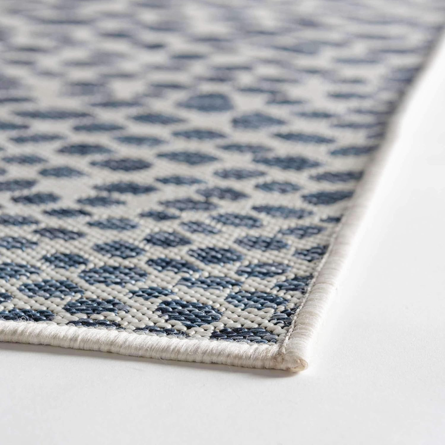 Cape Town Outdoor Area Rug – 7’10” x 10′ Rectangle, Blue/Olive
