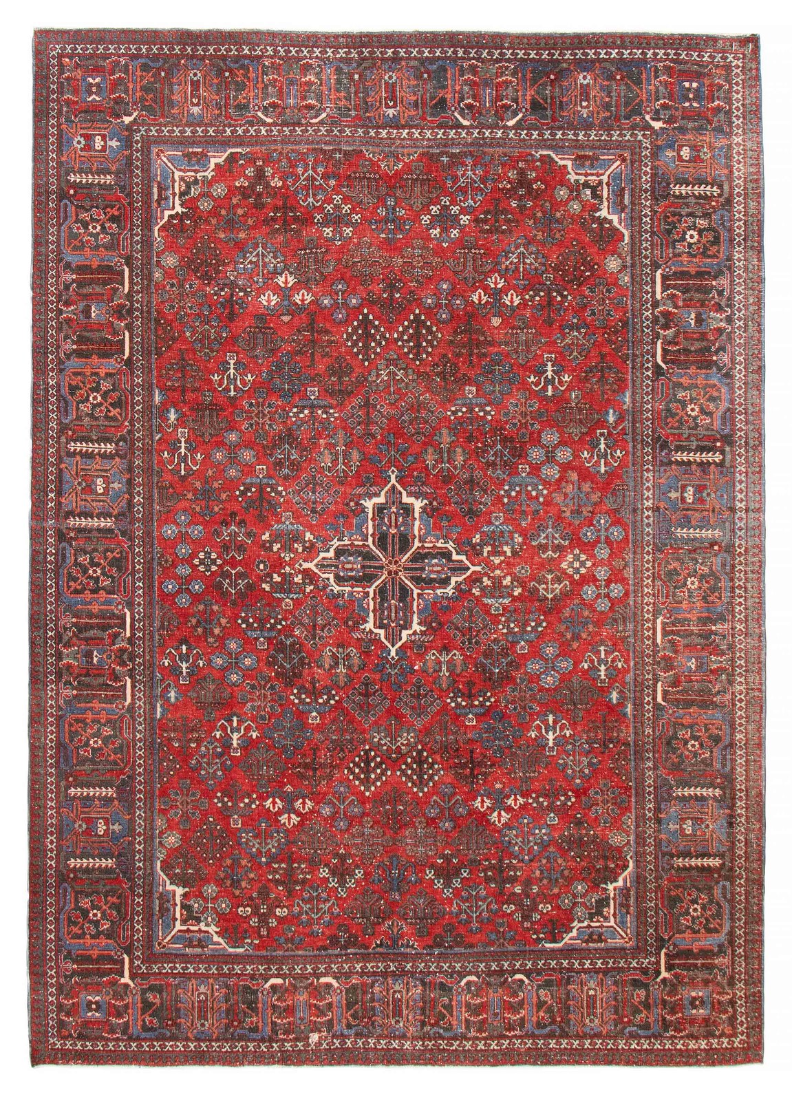 Vintage Traditional Hand-Knotted Area Rug 7’2″ x 10’2″ Oriental Wool Carpet