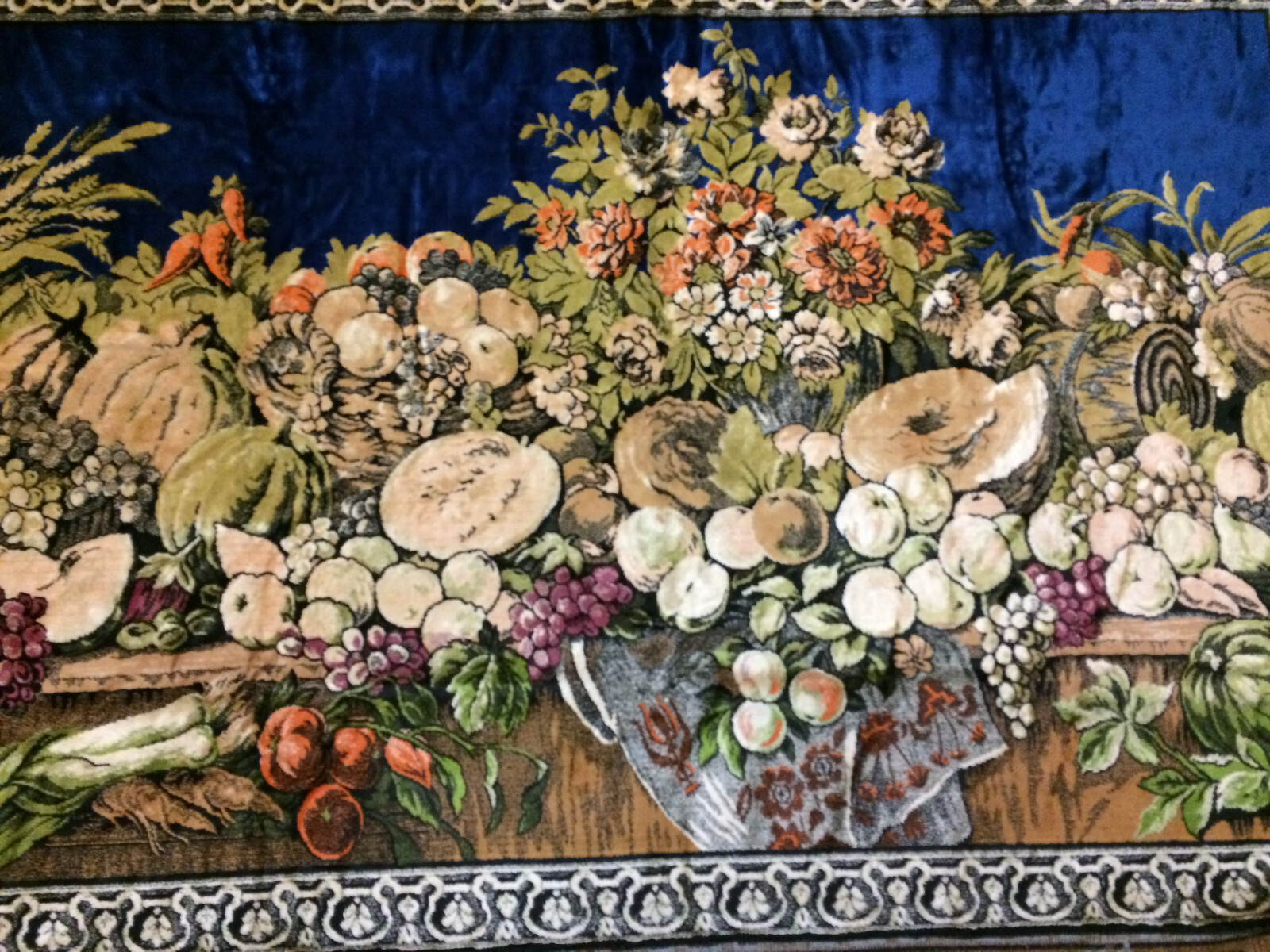 217# Carpet tapestry velor, painting, carpet, velor, velvet, fruits, vegetables
