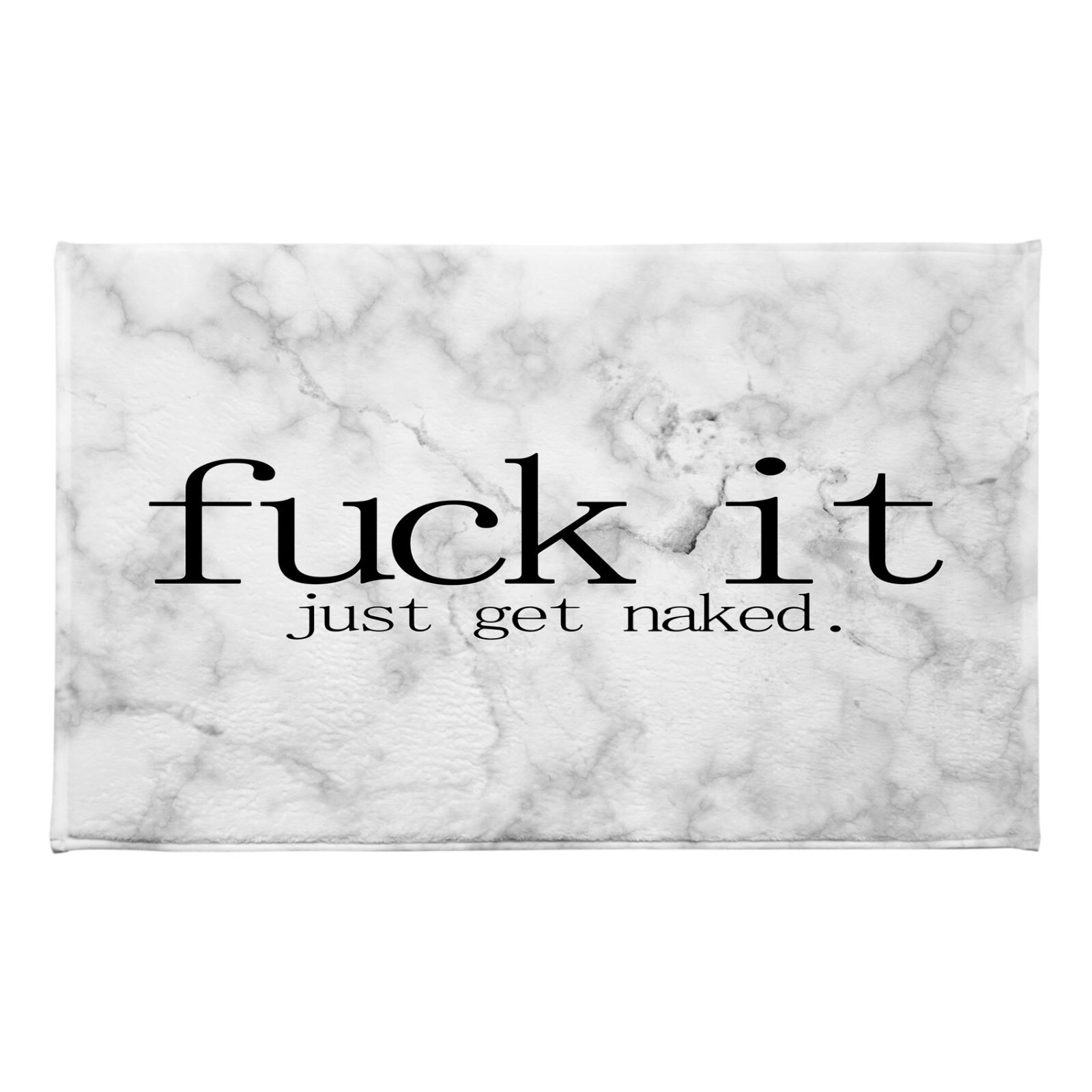 Funny Quotes Grey Abstract Marble Bath Mat for Bathroom Mat Bath Rug Doormat