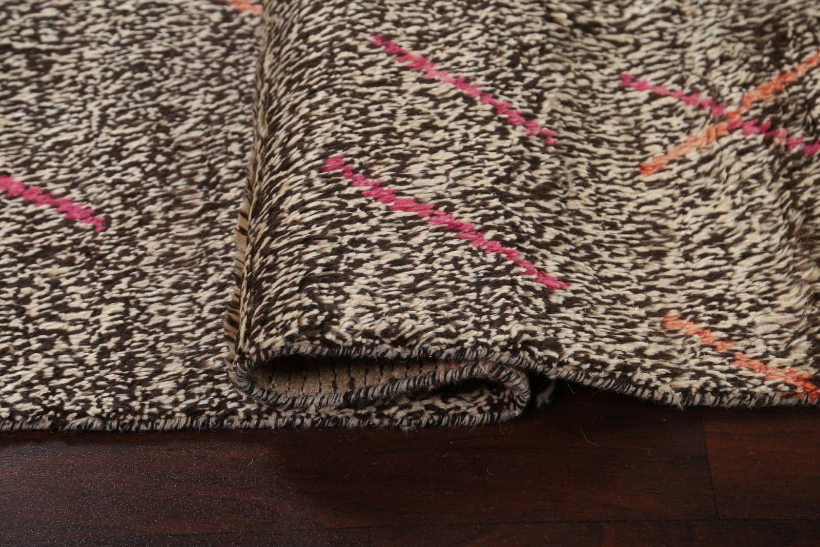 Trellis Moroccan Area Rug 6×10 Ft Hand-Knotted Grey Wool Tribal Oriental Rug