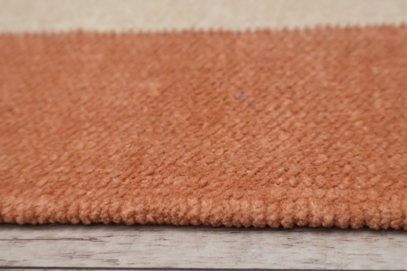 Handmade Terracotta Beige Block Striped Cotton Wool Area Rug Kilim Doormat