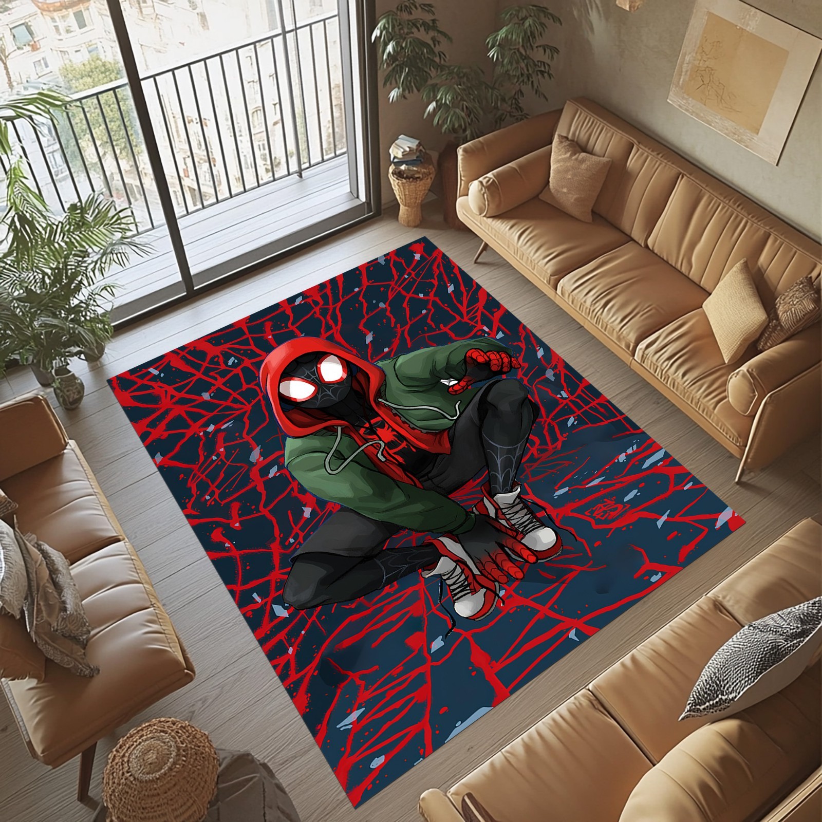 Spiderman Rug, Spiderman Themed Rugs,Spiderman Design Rug,Spiderman Home Decor
