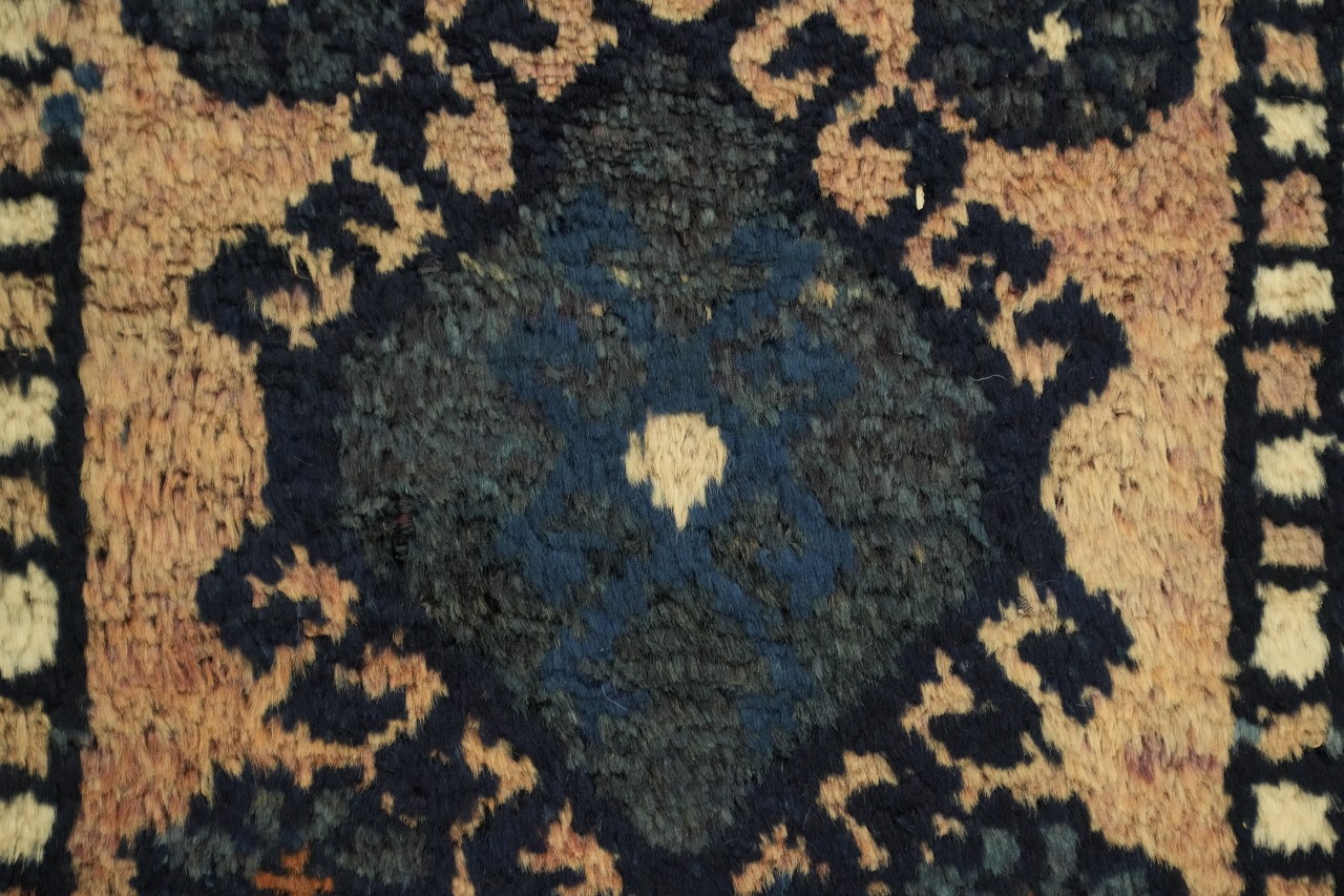 5×7 All-Over Geometric Hand-Knotted Wool Area Rug in Multicolor Hues