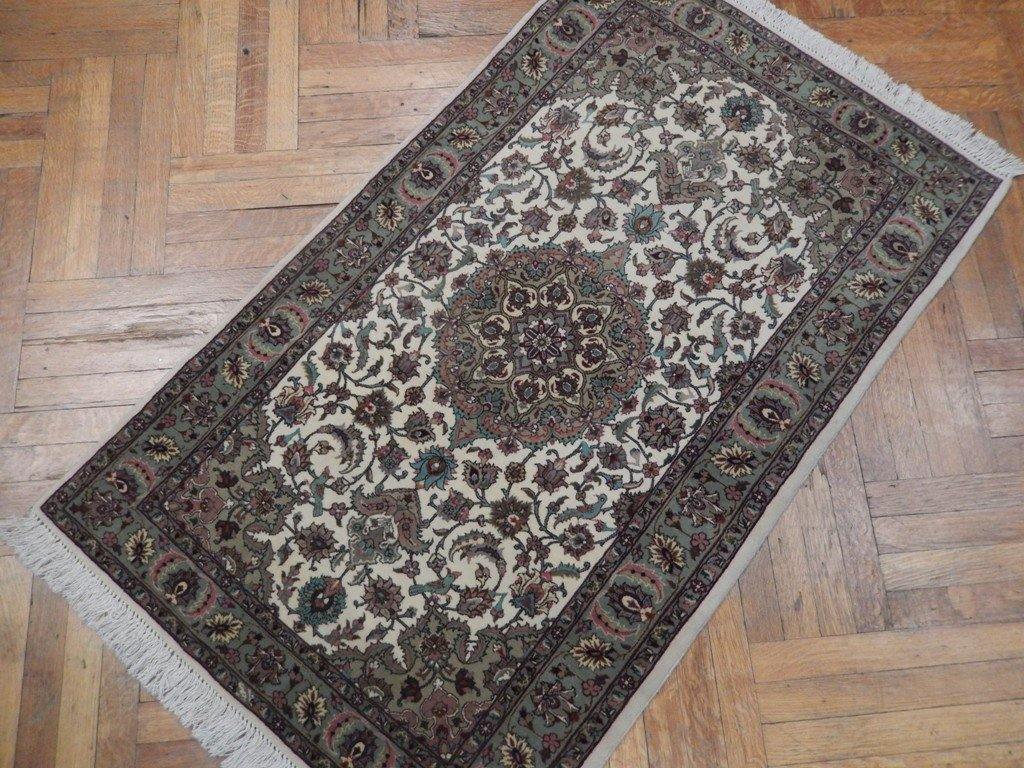 3′ x 5′ Wool and Silk Perssiaan Tabreez handmade Rug #PIX-22780