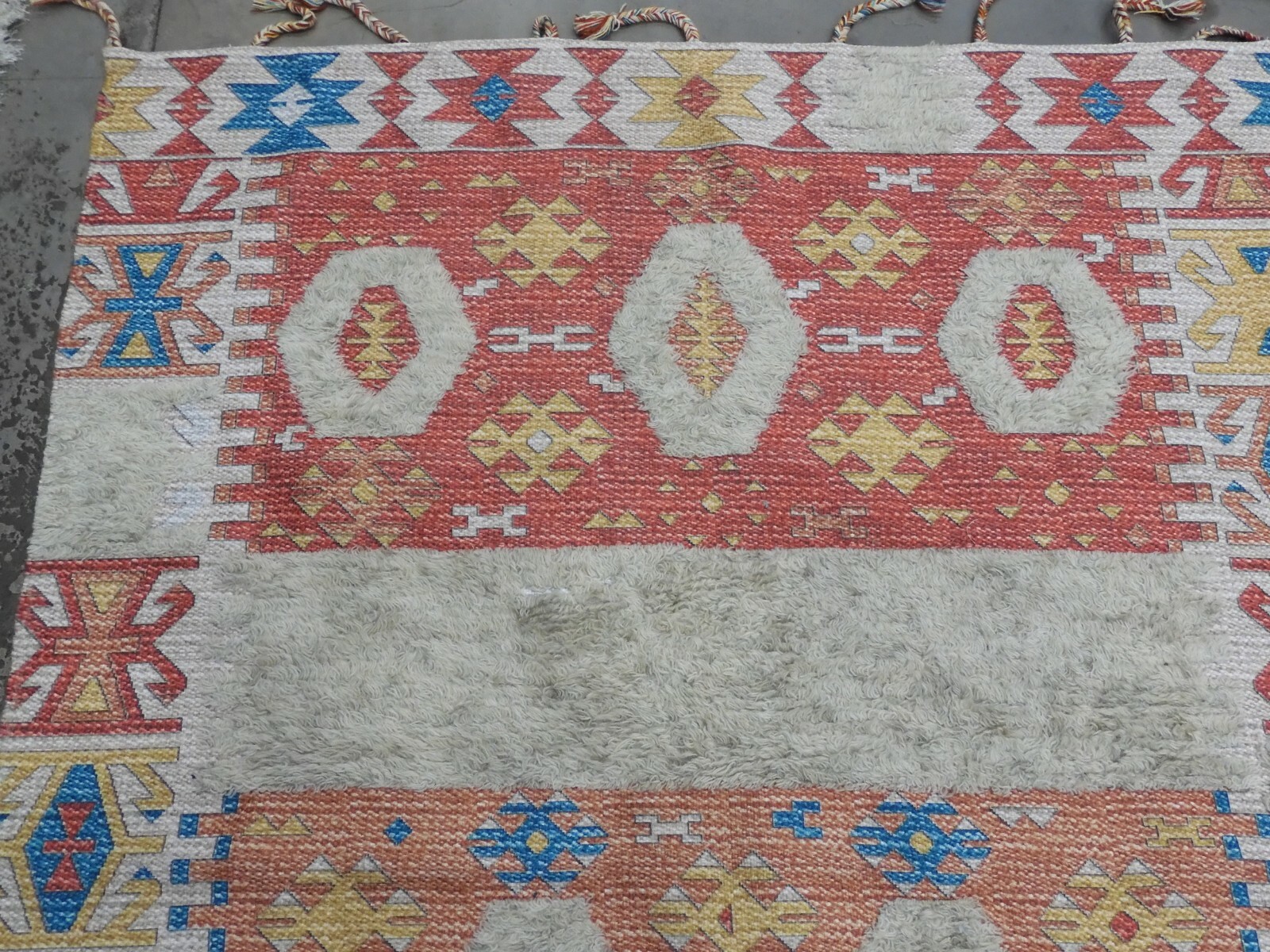 RUST / BEIGE 5′ X 8′ Stained Rug Reduced Price 1172606503 SFN105P-5