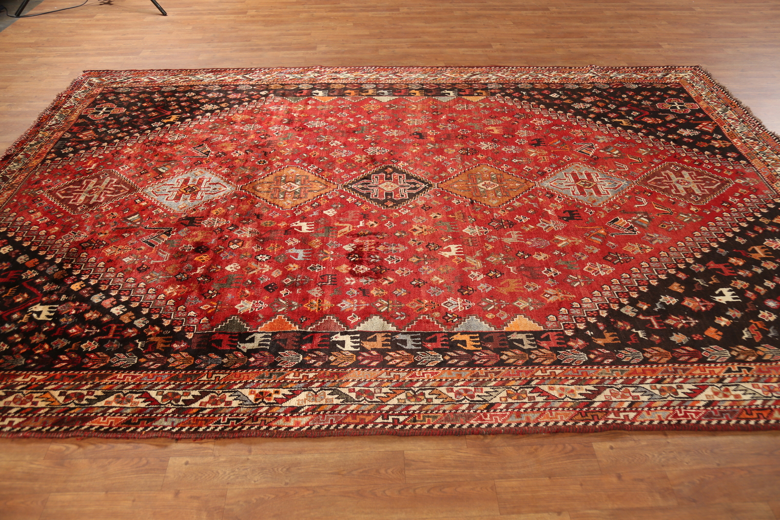 Vegetable Dye Traditional Vintage Area Rug 7×11 ft Hand-knotted Wool Carpet