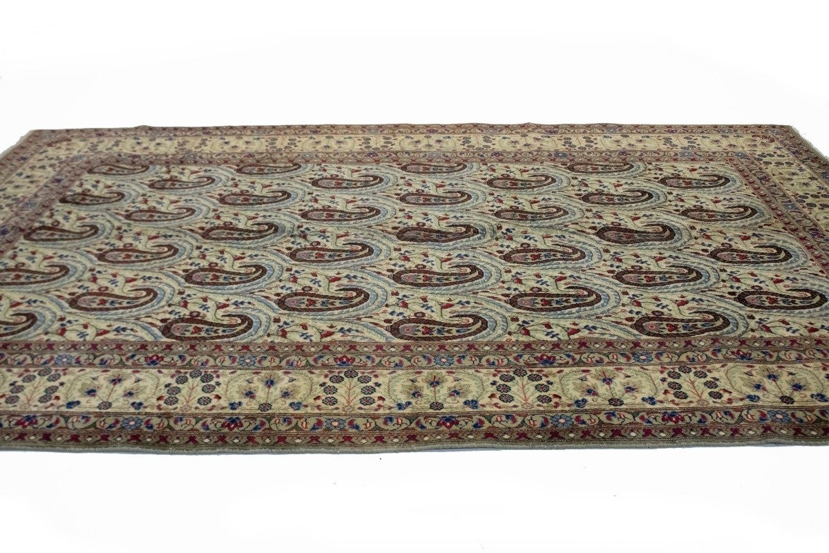 Handmade Semi-Antique Oriental Rug Carpet Allover Floral Paisley Pattern 7X11 ft