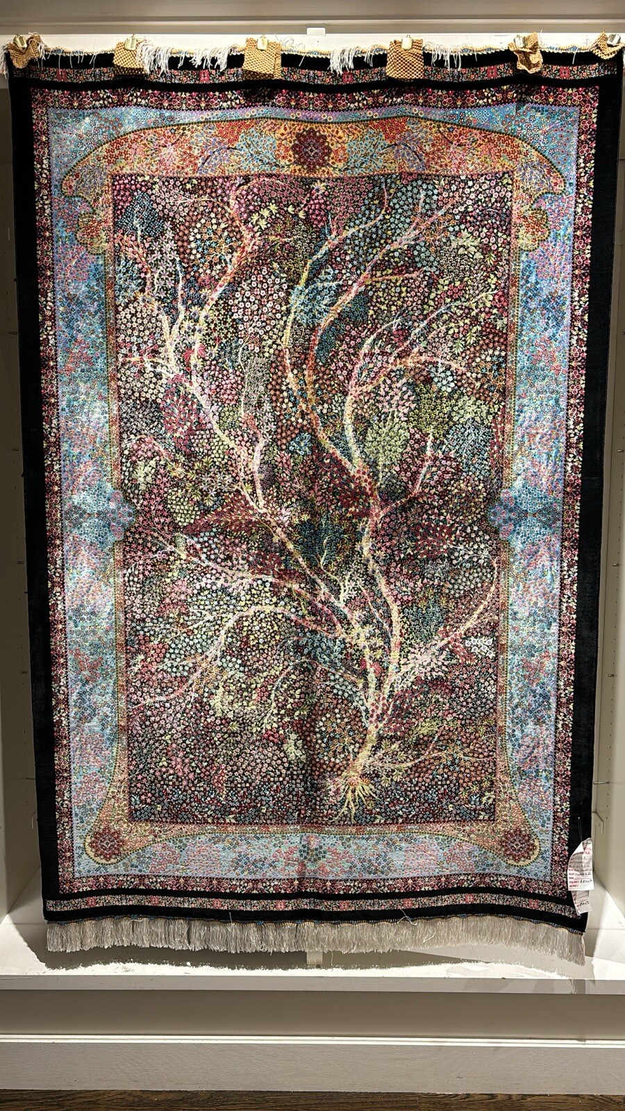 Super Machine Made Bamboo Silk Oriental Rug Tree Of Life 3’ 11” X 5’ 11” SKU1800