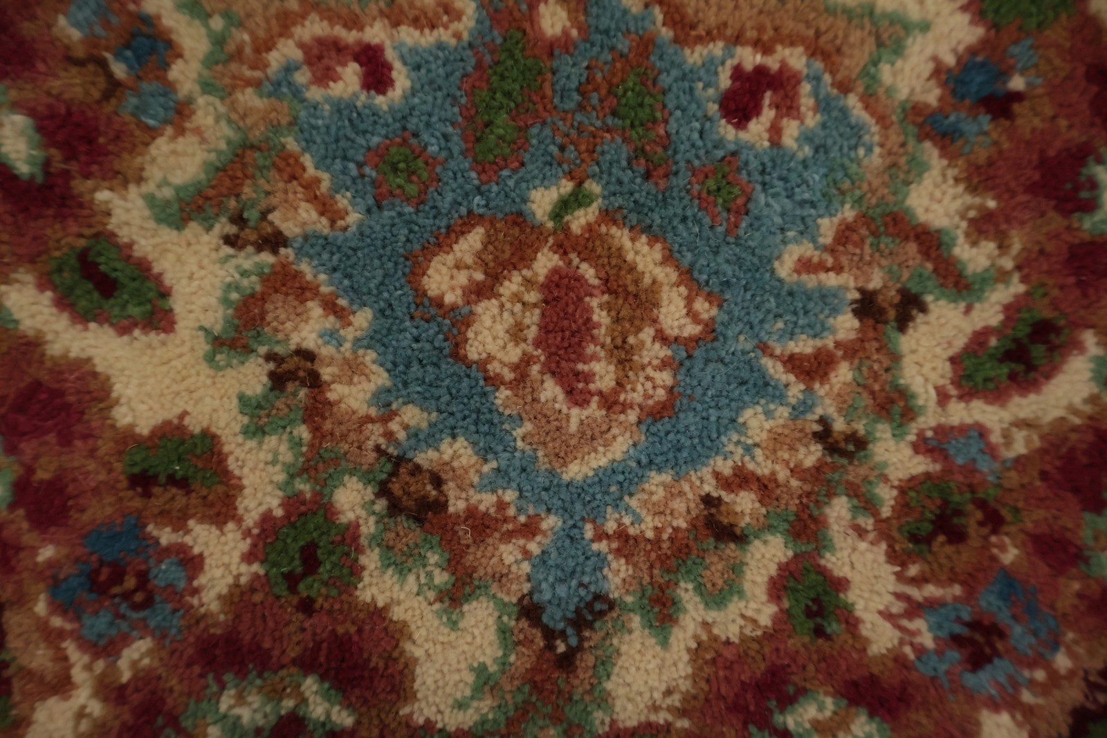 Classic Burgundy Palace Size Rug 12×16 Wool Hand-made Medallion Vintage Carpet