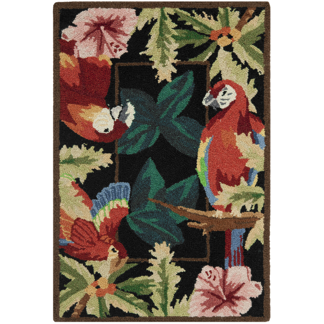 SAFAVIEH Chelsea Collection HK296A Hand-hooked Black Rug