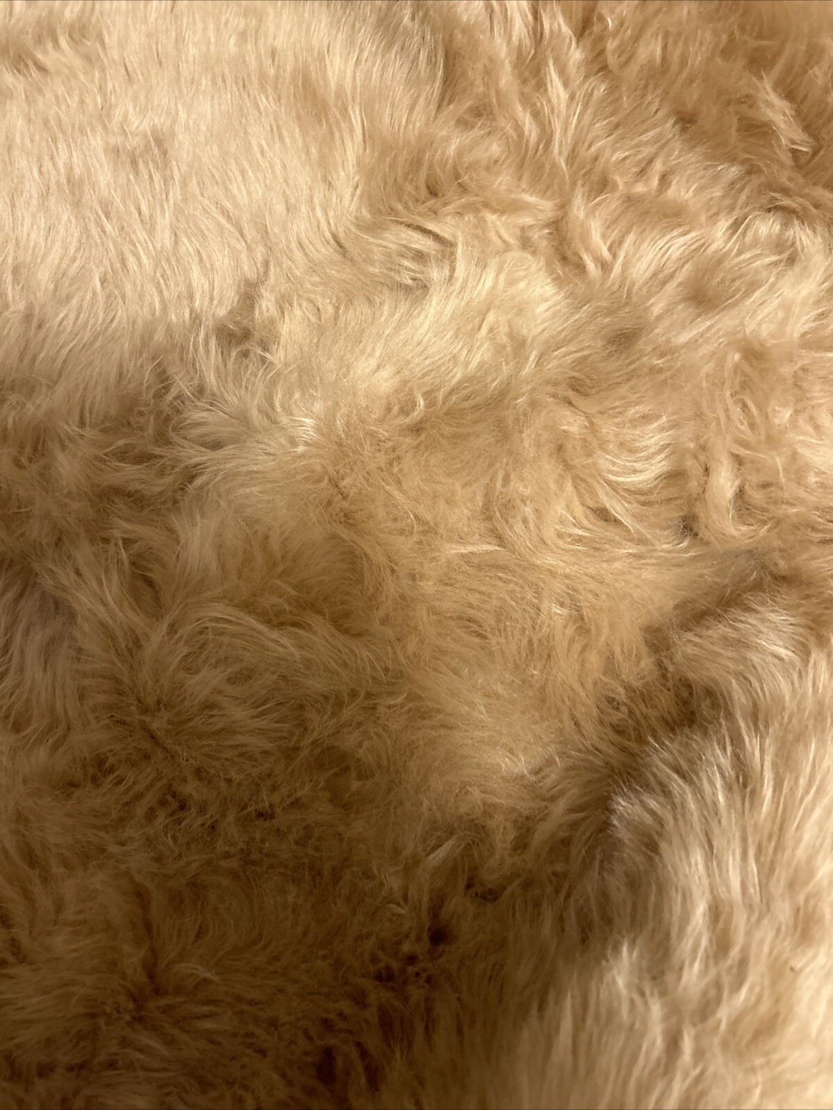 Latepis Round Fur Rug Light Brown Beige Circle Rug 4ft Furry