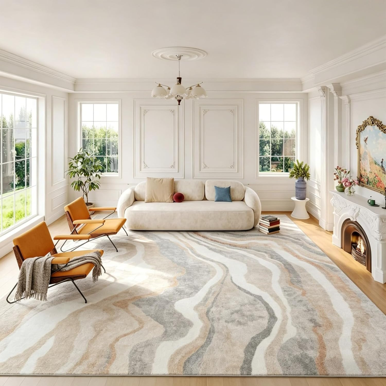 Soft 6X9 Machine Washable Area Rug – Stain Resistant, Non-Slip, Pet Friendly
