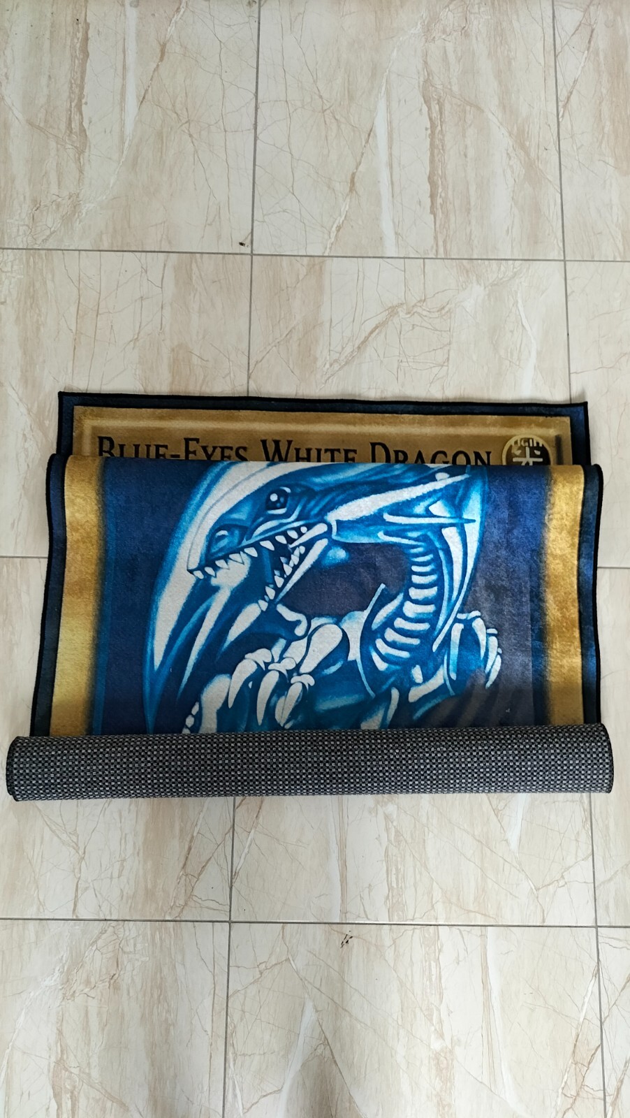 Blue Eyes White Dragon Rug, Kids Room Rug, Non Slip Floor Rug, Area Rug, 3D Rug