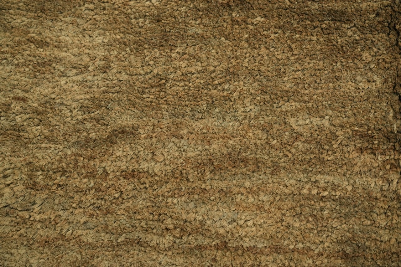 Solid Brown & Gold Jute Hand-Knotted 6×8 Modern Contemporary Area Rug