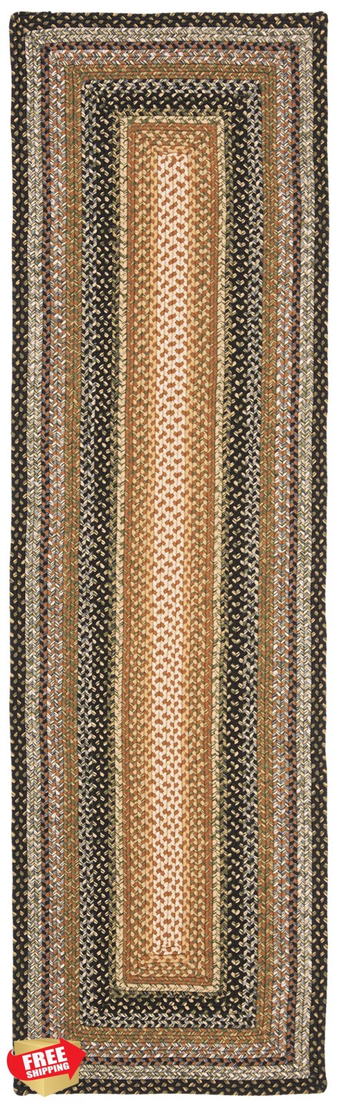 SAFAVIEH Washable Rug Outdoor Braided Collection – 2’3″ x 14′ Runner, Multi, …