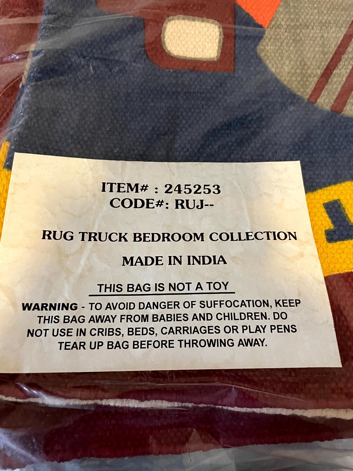 Truck Non-Slip Kids Playroom Nursery Washable Indoor Area Rug 2 FT. x 3 FT.
