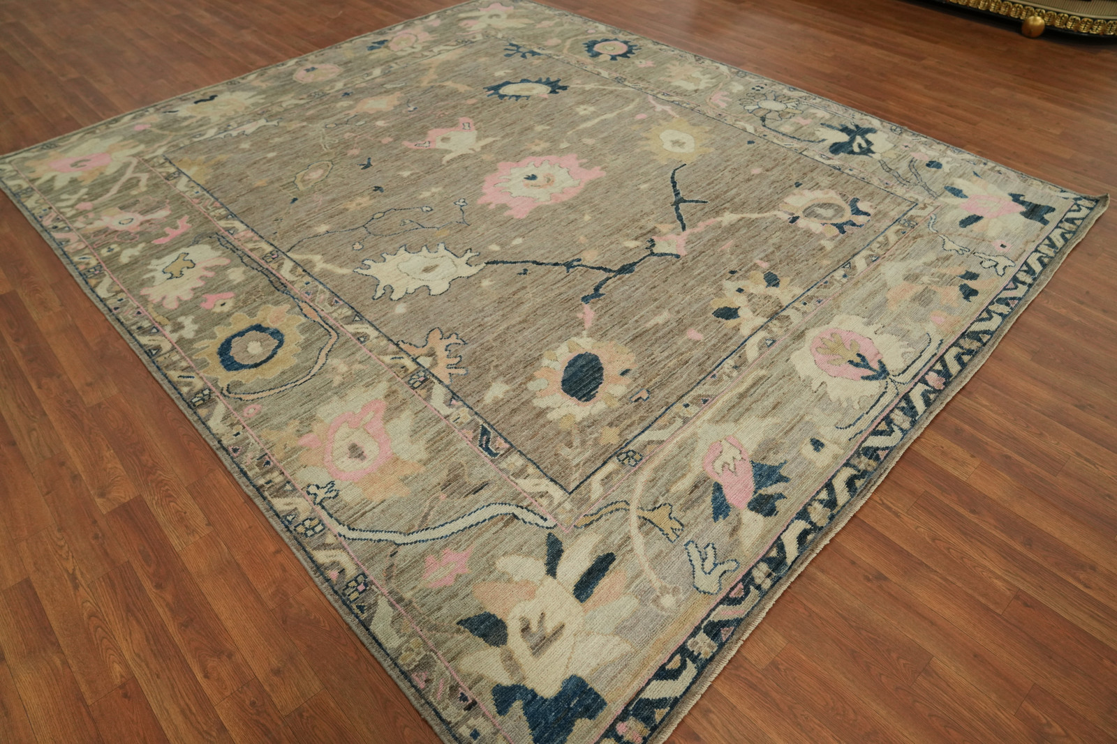 Handmade Grey Oushak Area Rug 8×10 Ft Vegetable Dye Wool Carpet Turkish Rug