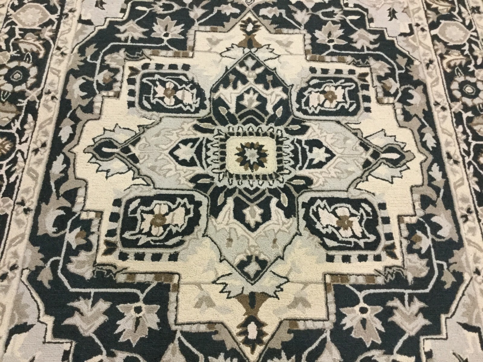 BLACK / NATURAL 6′ X 9′ Damaged Rug, Reduced Price 1172646699 HK709F-6