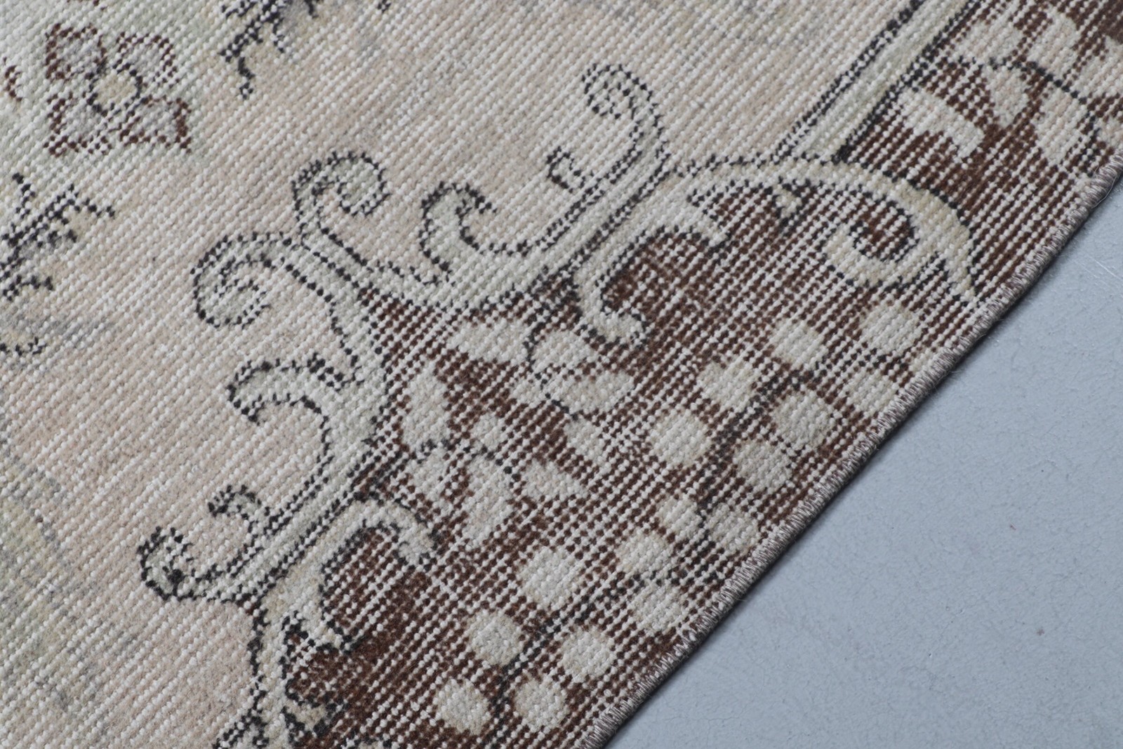 5,6×8,9 ft Rug, Large Vintage Rug, White Rug Ikat Rug