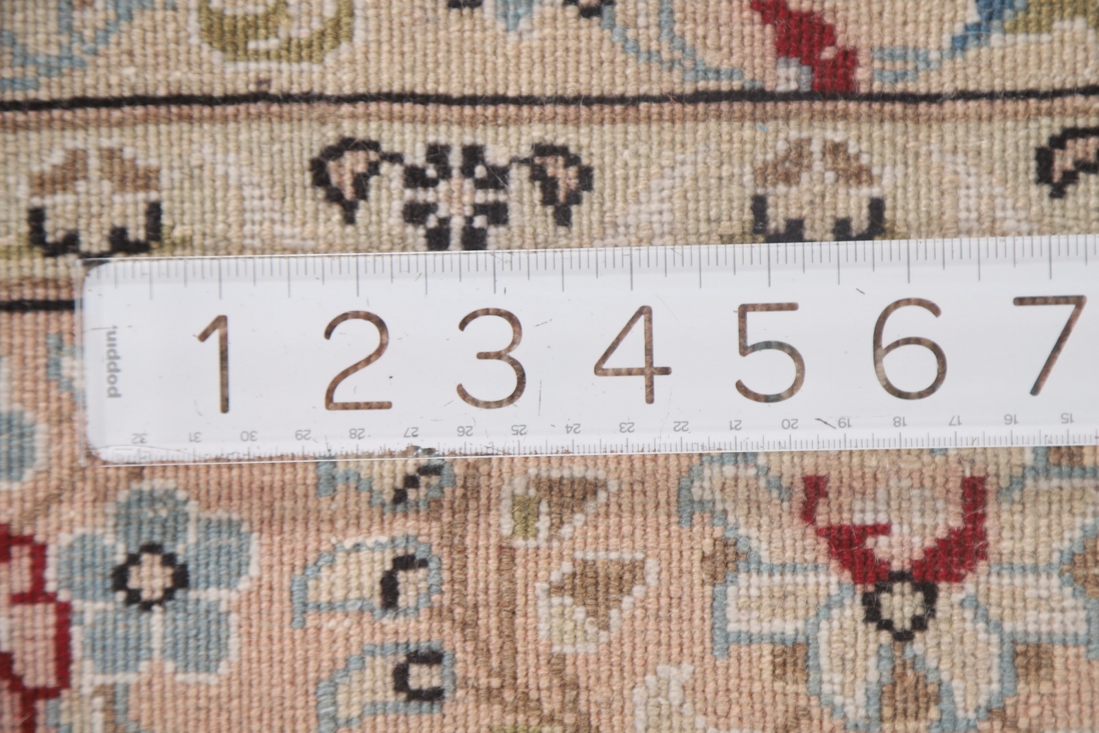 Vintage Floral Beige Traditional nain Area Rug 4’x6′ Wool Hand-knotted Carpet