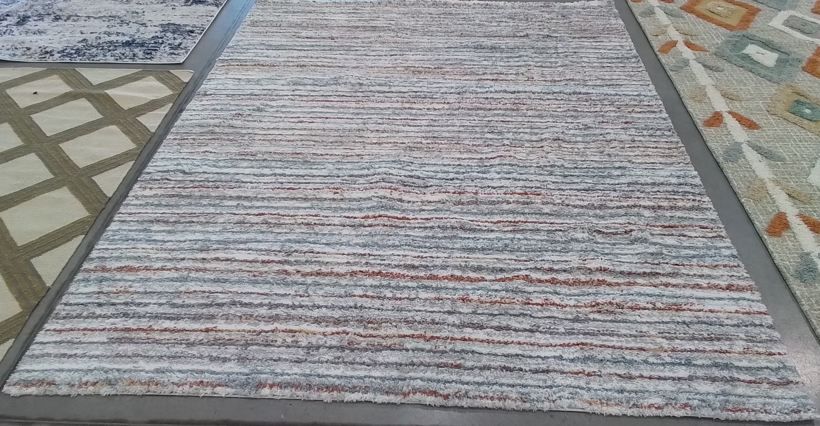 BLUE RUST IVORY 8′-0″ x 10′-0″ Back Stain Rug Reduced Price 1172774679 BER545A-8