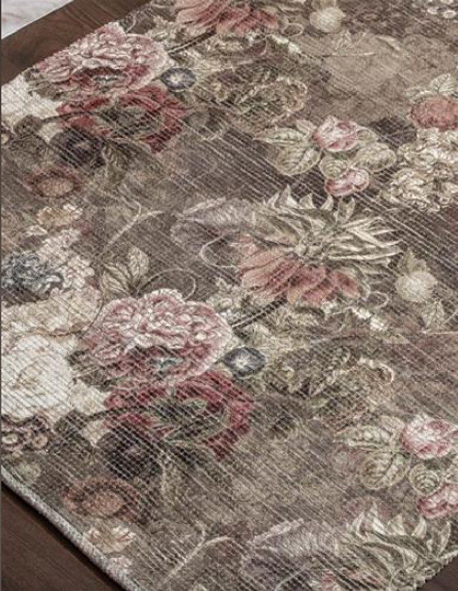 Victorian Trading Co NWOT Field of Flowers Roses & Peonies Area Rug 4’x6′ 9A