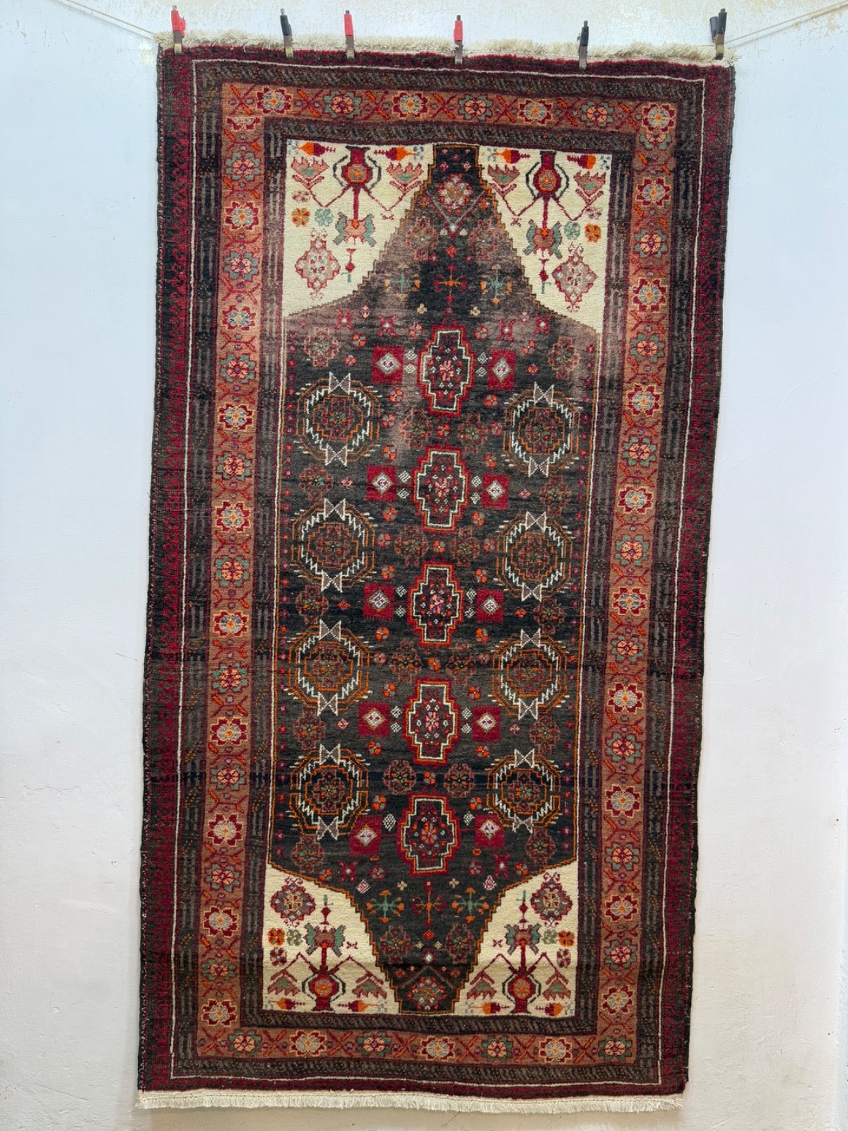 Vintage Beautiful Hand Knotted Oriental Wool Rug Carpet Floor Area Living Room