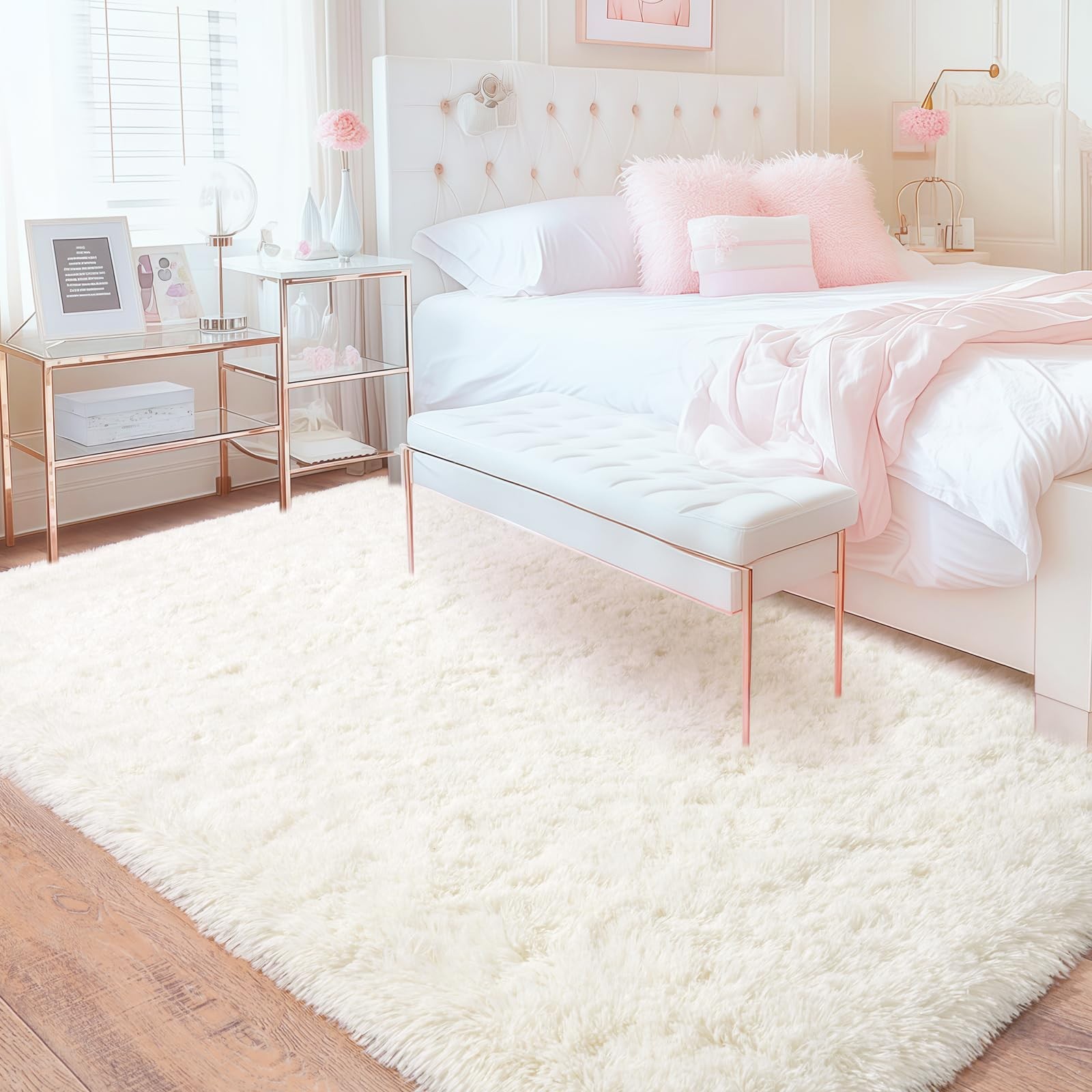 Fluffy Shag Rug 5×7 for Bedroom, Ultra Soft Plush Area Rugs for Living Room, …