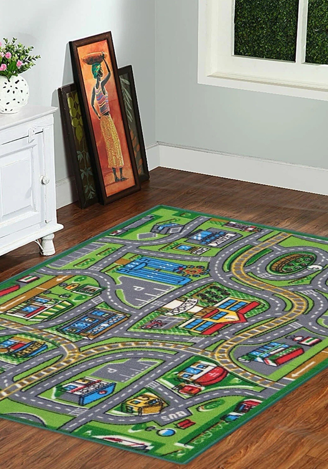 Rectangle Shape Kids Rug Carpet with Anti Skid Backing Made Of Nylon-3 x 5 feet