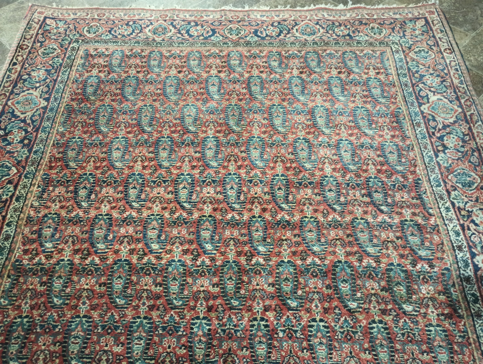 4′ x 6′ Antique Estate Rug Perssian Bijaar Paisely #F-6198