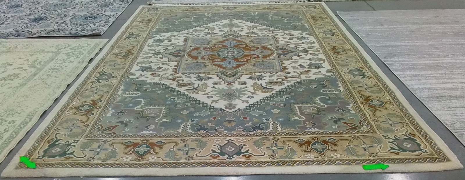 IVORY / LIT BLUE 10′-0″ x 14′-0″ Stained Rug, Reduced Price 1172785738 HG625L-10
