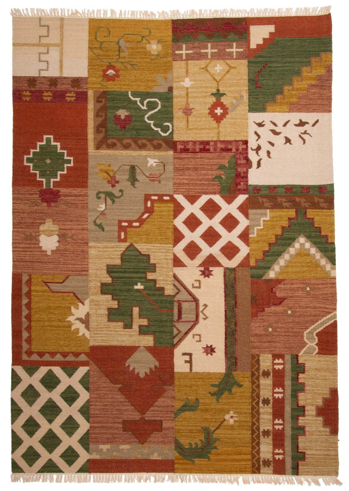 Vintage Hand Woven Area Rug 6’6″ x 8’11” Traditional Wool Oriental Carpet