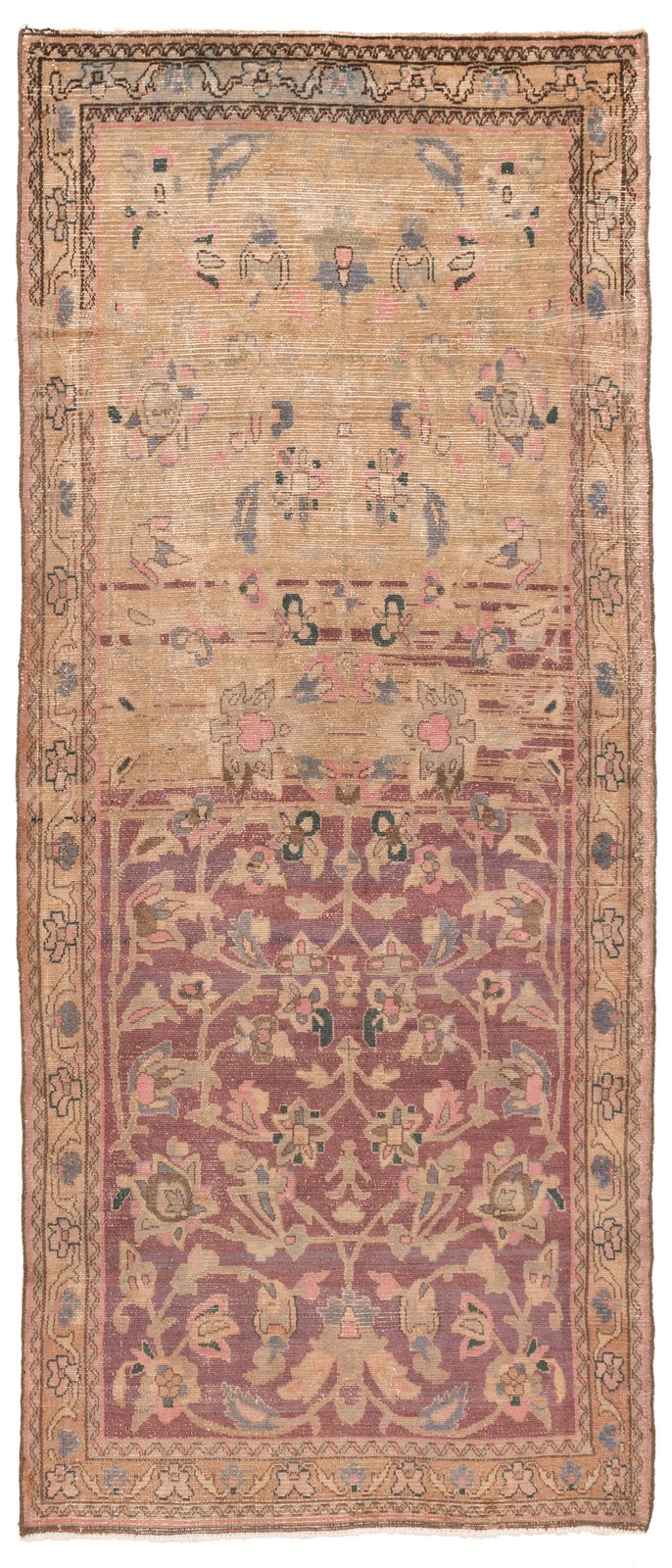 Traditional Vintage Hand-Knotted Area Rug 3’10” x 9’6″ Oriental Wool Carpet