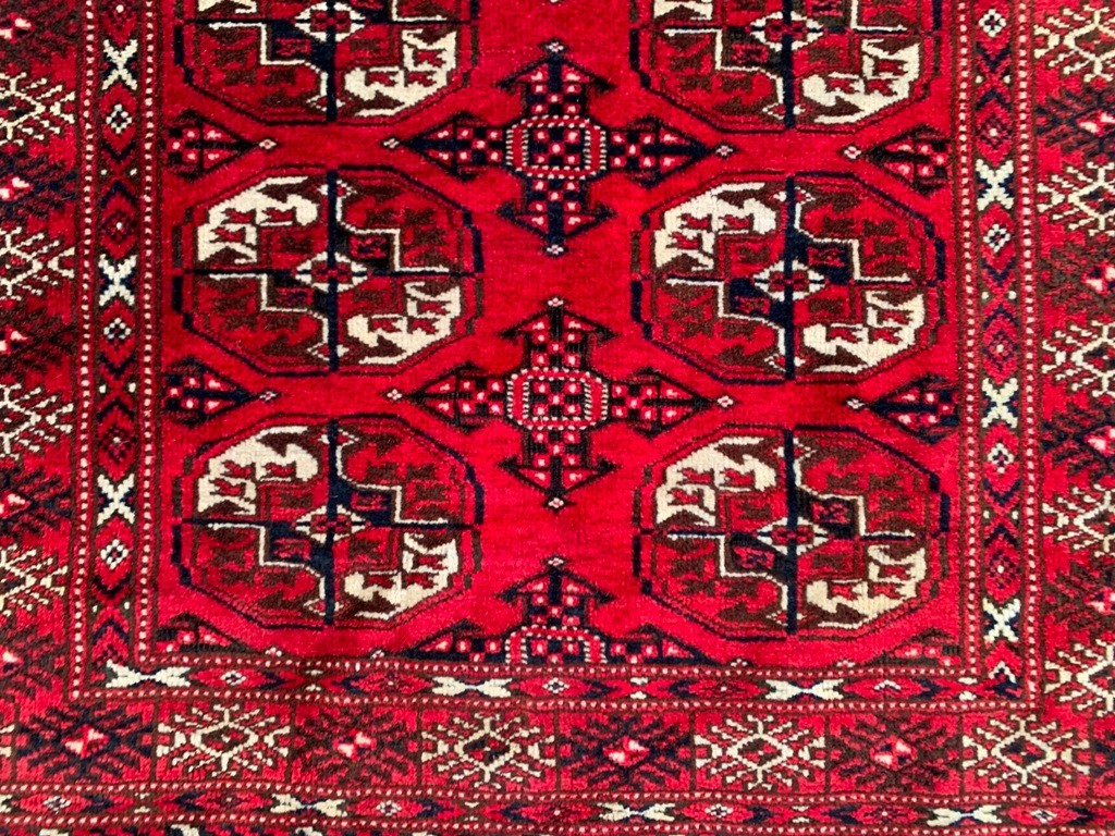 3×5 ft Vintage Afghan Rug Handwoven Rugs Geometric Rug Oriental Bukhara Wool Rug