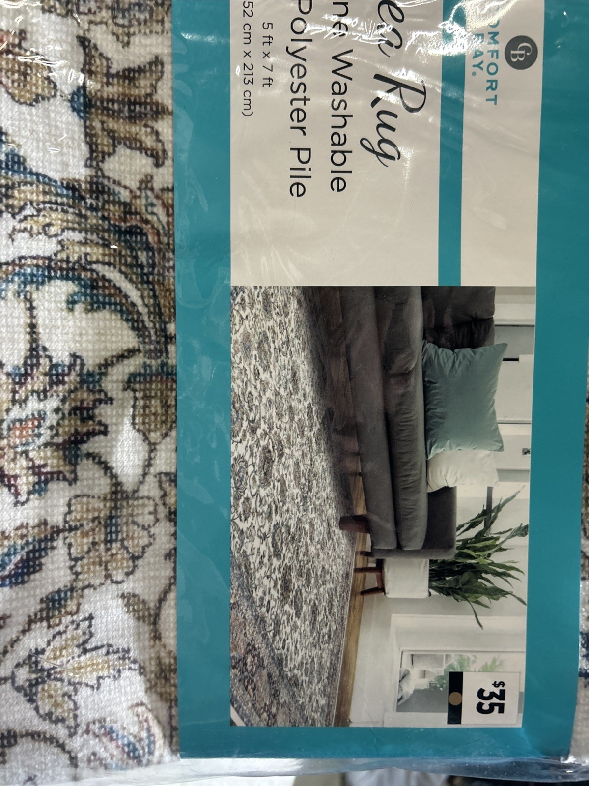 Comfort Bay Area Rug Machine Washable 5FT X 7ft At Arcadia