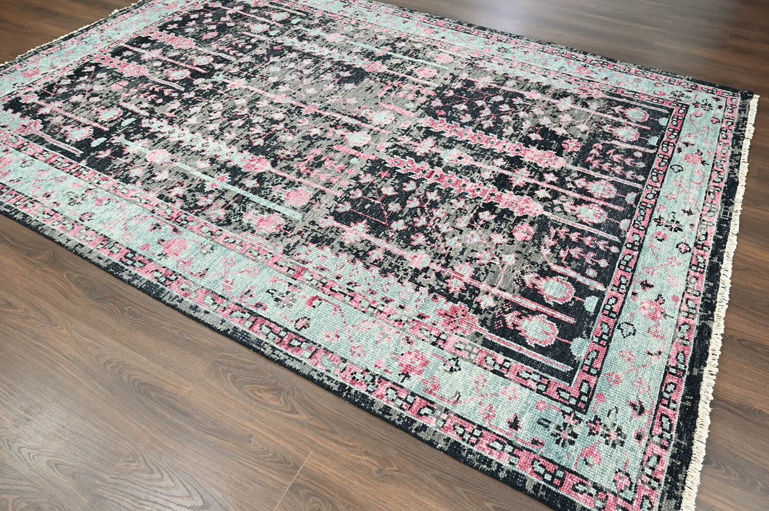 loomBloom Multi Size Hand Knotted Wool Trendy Oushak Transitional Area Rug