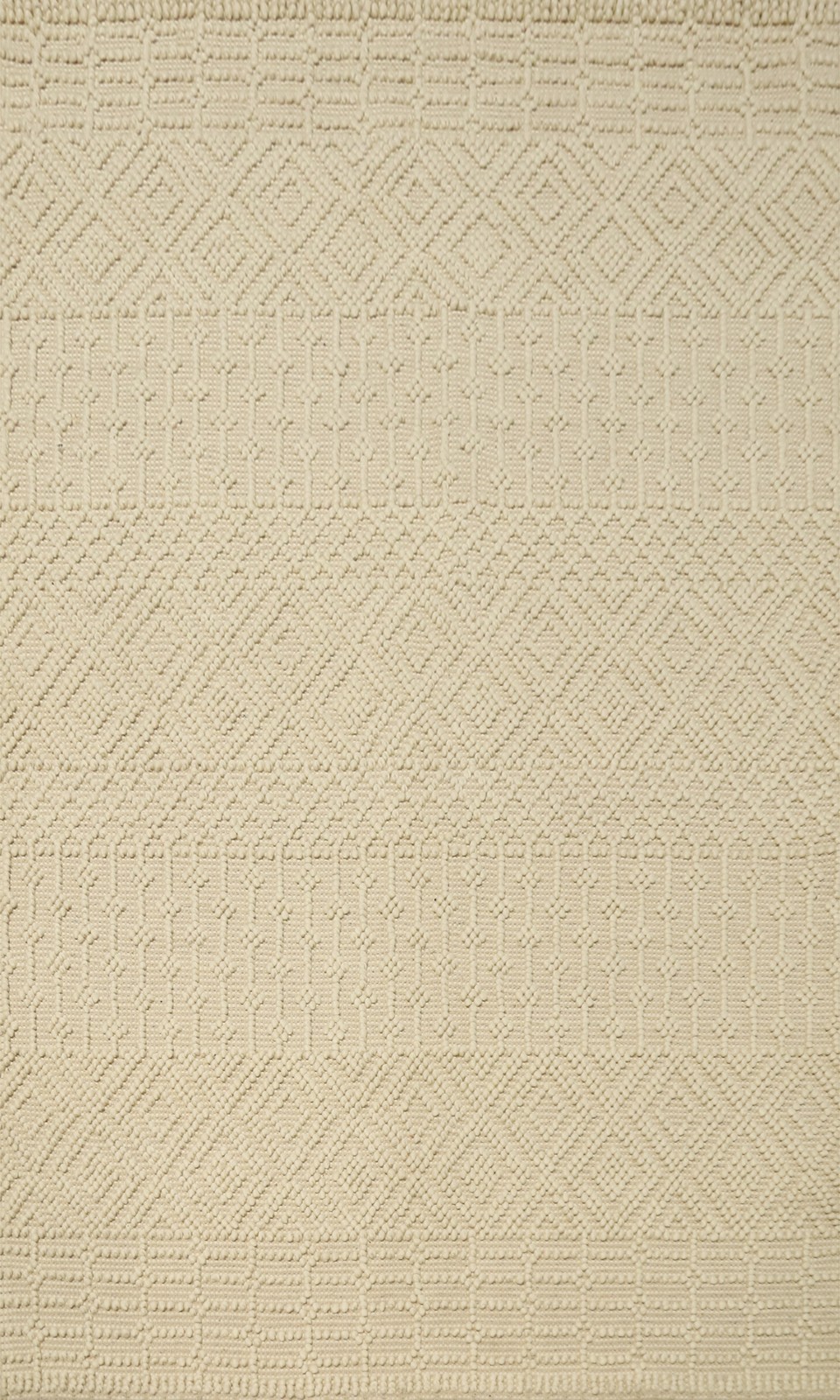 Modern Gotti Design Oriental Rug 5×7 Ivory Wool Hand-knotted Indian Carpet