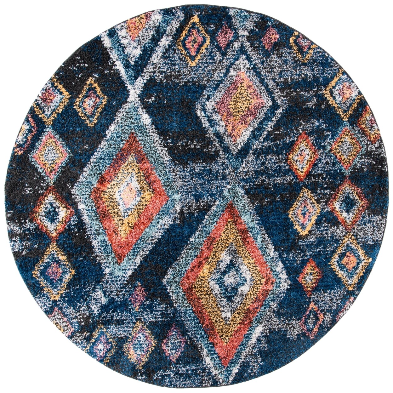 SAFAVIEH Morocco Collection MRC941N Navy / Multi Rug