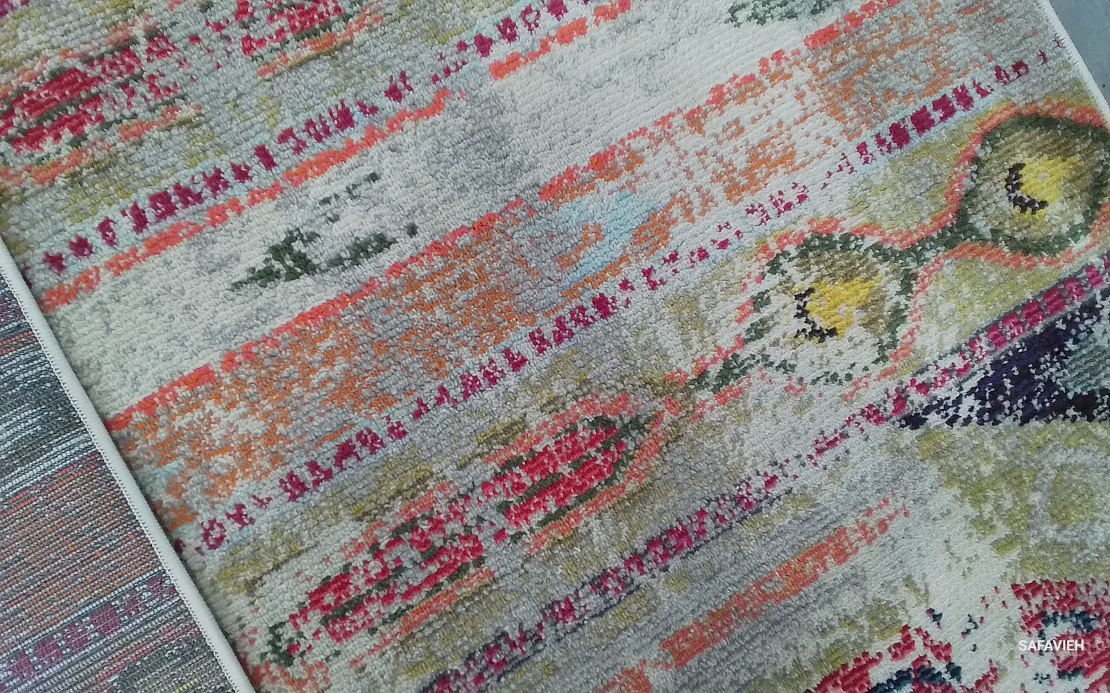 LIGHT GREY / MULTI 6′-7″ x 9′-2″ Flaw in Rug, Reduced Price 1172787190 MNC222G-6