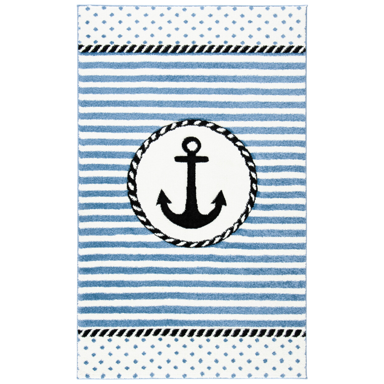 SAFAVIEH Carousel Kids Collection CRK124A Ivory/Navy Rug